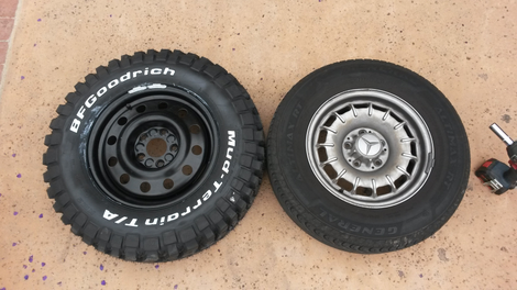 New wheels and tires vs. old wheels and tires.